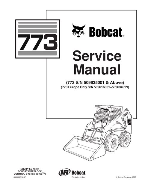 773 bobcat skid steer repair manual|bobcat 773 specifications.